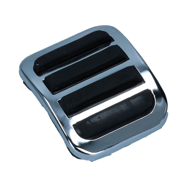Cubre pedal de freno o embrague, cromado/goma negra, cada uno