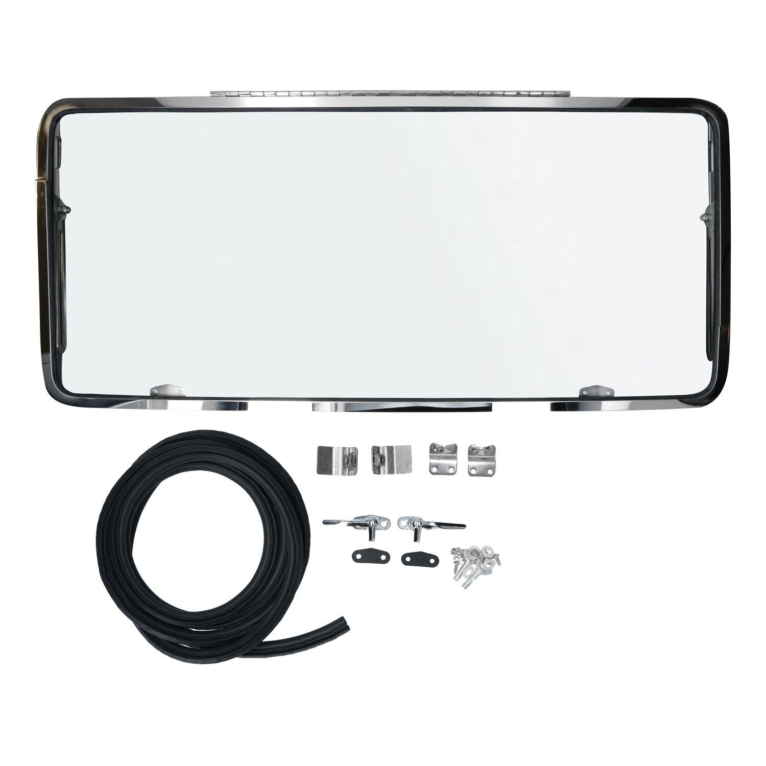 Ventana Safari trasera 'Deluxe' RVS pulido