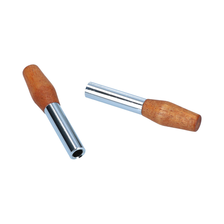 Tiradores de cerradura de puerta, cromo/madera