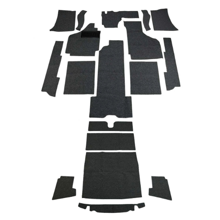 Kit de alfombras Karmann Ghia descapotable, negro