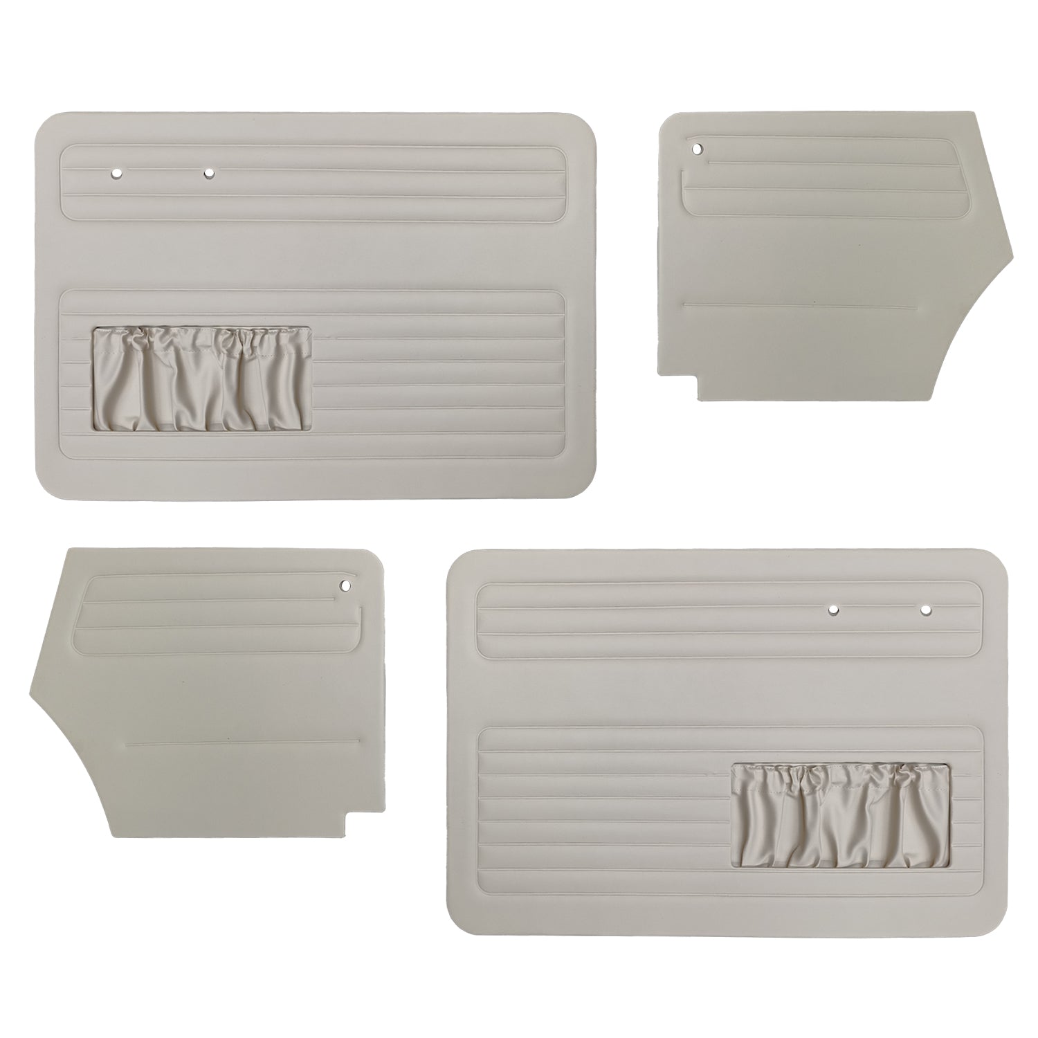 Juego de placas de puerta 'Blanco Crema' convertible (4 piezas)