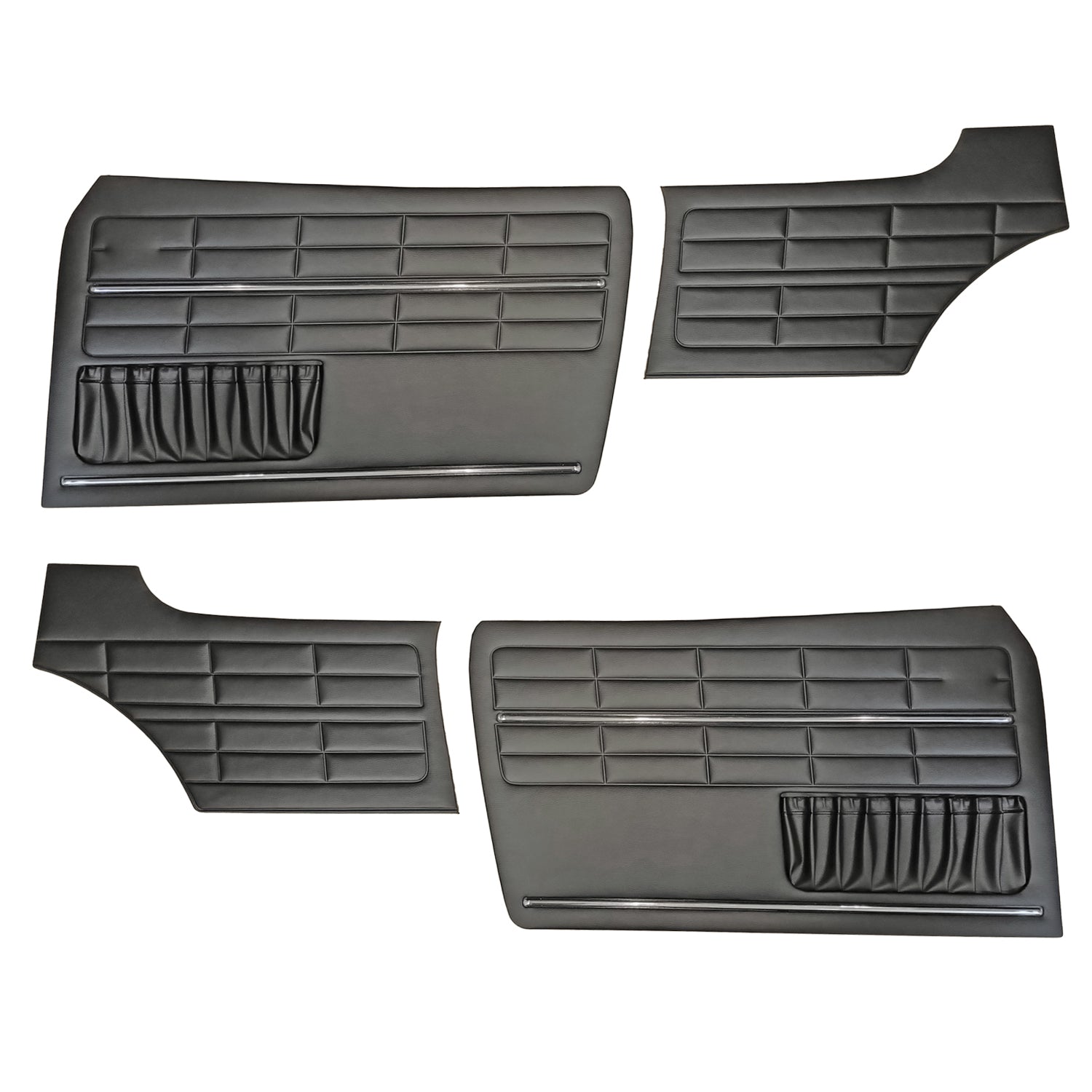 Juego de paneles de puerta, negro