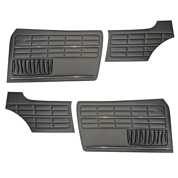 Juego de paneles de puerta, negro