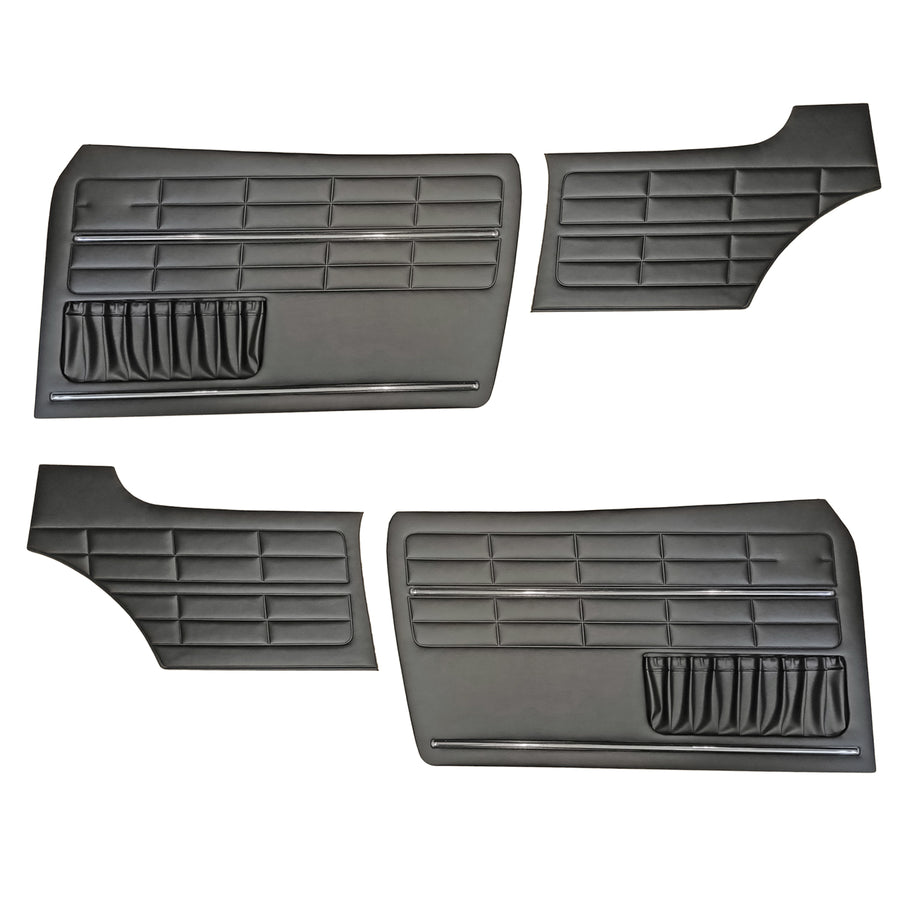 Juego de paneles de puerta, negro