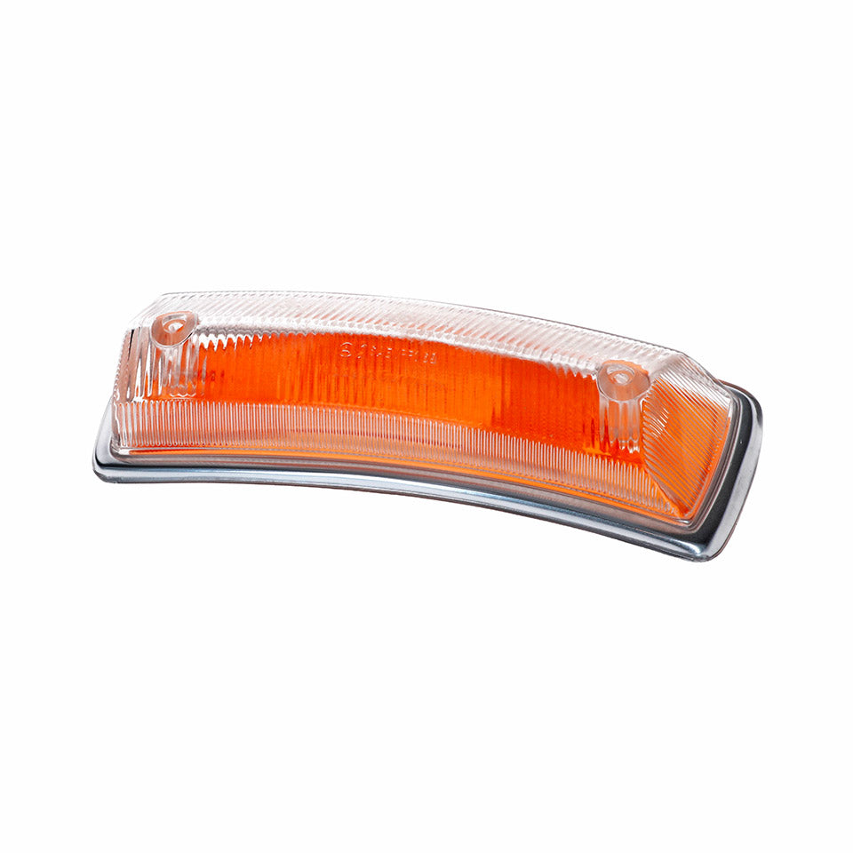 Lente de señal de giro izquierda - transparente/naranja con marca E