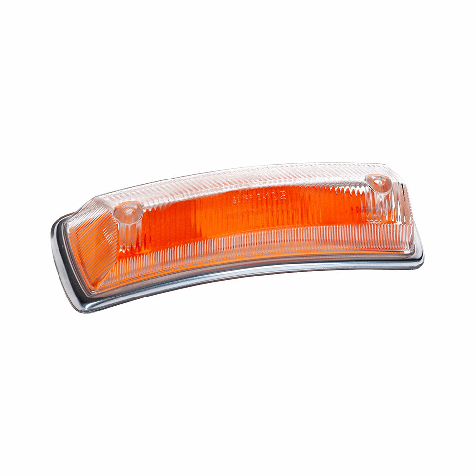 Lente de intermitente derecha - transparente/naranja con marca E