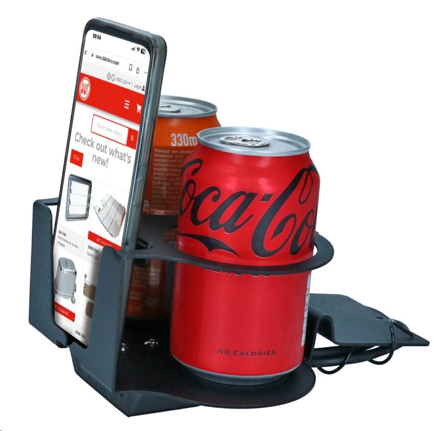 Cargador USB, portavasos/teléfono para cenicero, 12 voltios