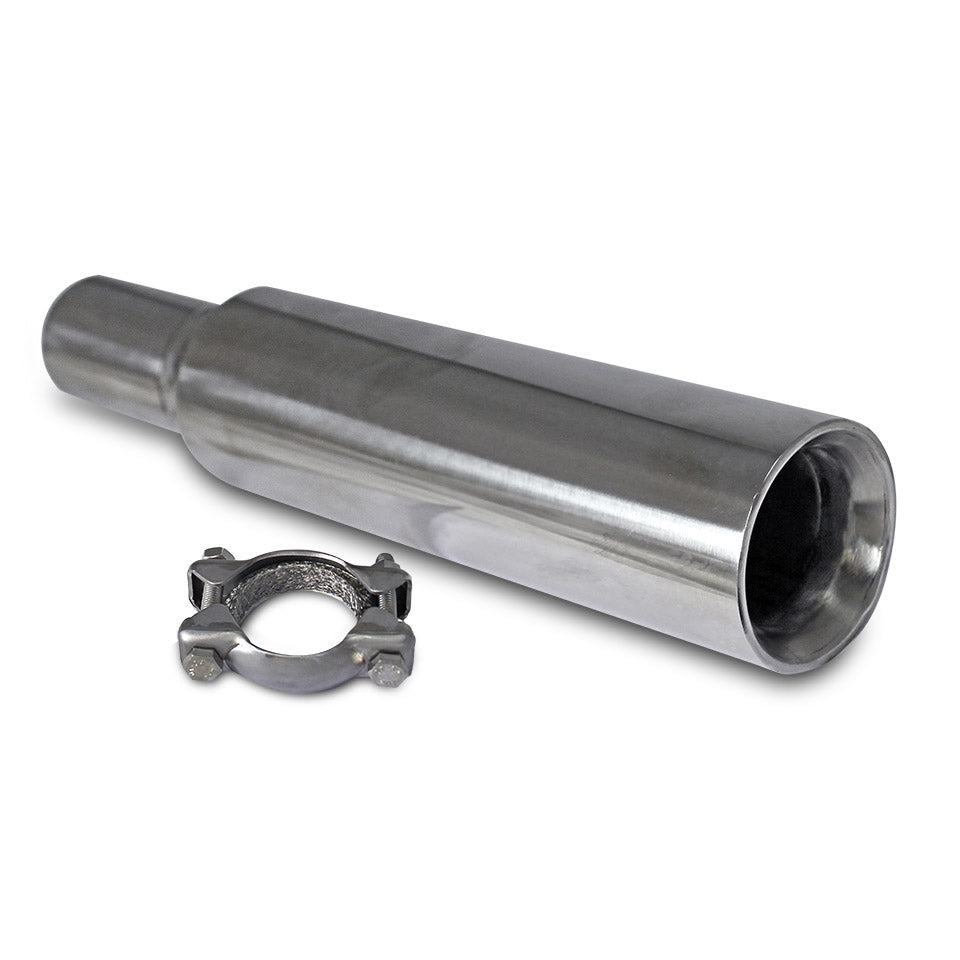 Tubo de escape con soporte 'estilo GT' - Acero inoxidable