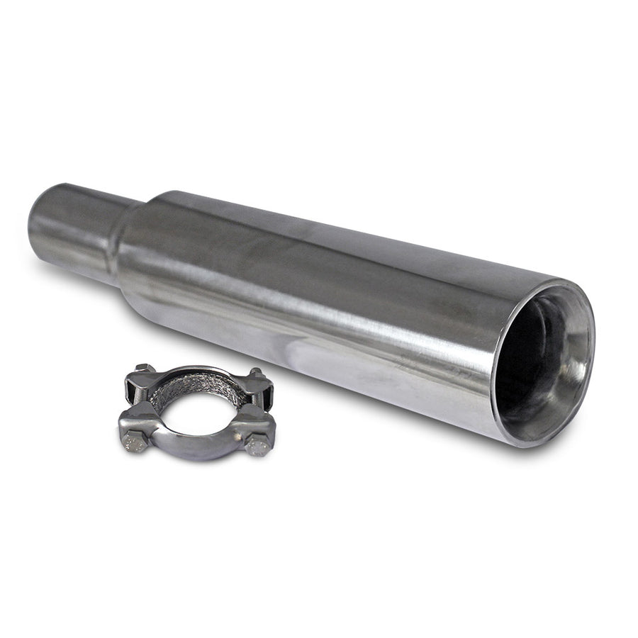 Tubo de escape con soporte 'estilo GT' - Acero inoxidable