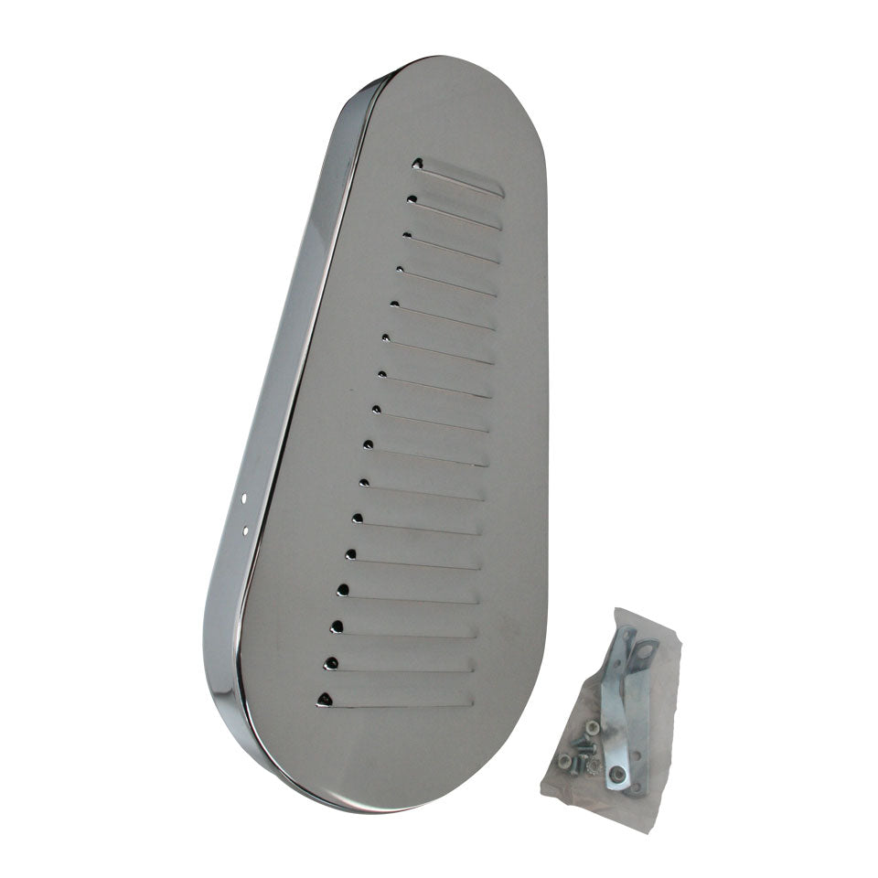 Pulley guard, with louvres