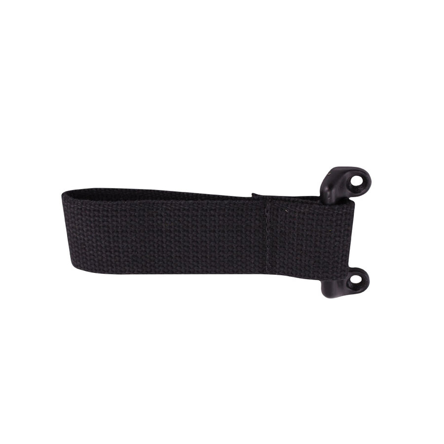 Puerta de carga con correa de retención (143 mm), con soporte, negra