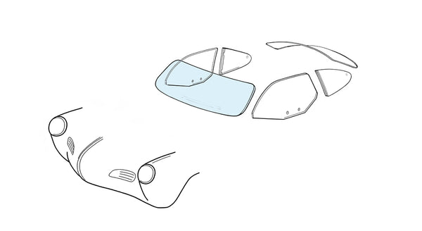 Parabrisas - Karmann Ghia coupé/descapotable transparente