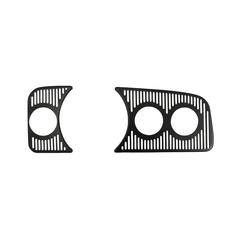 Juego de soportes para indicadores de rejilla del salpicadero, 3 orificios de 52 mm, negro (RHD)