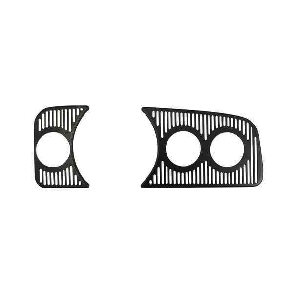 Juego de soportes para indicadores de rejilla del salpicadero, 3 orificios de 52 mm, negro (RHD)