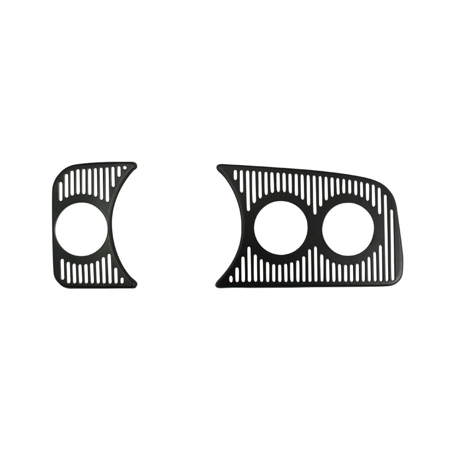 Juego de soportes para indicadores de rejilla del salpicadero, 3 orificios de 52 mm, negro (RHD)