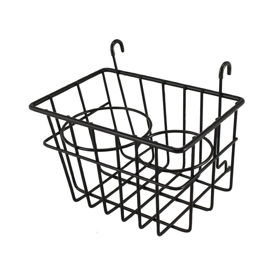 Cesta de almacenamiento con portavasos, negro
