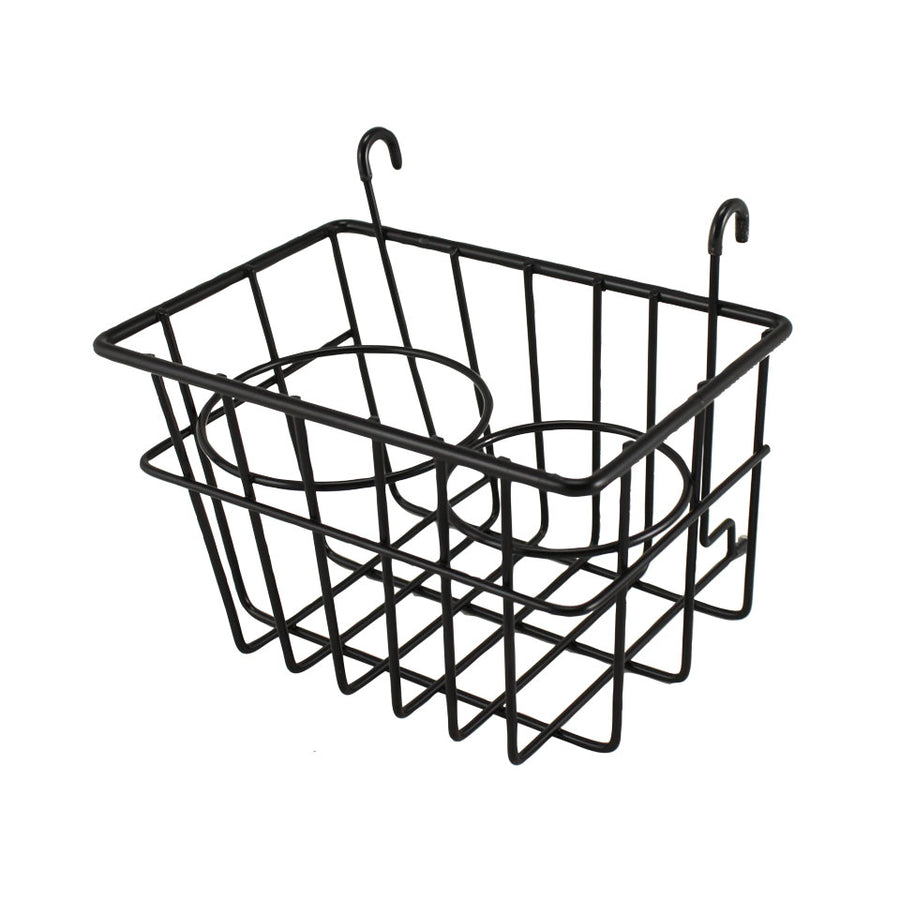Cesta de almacenamiento con portavasos, negro