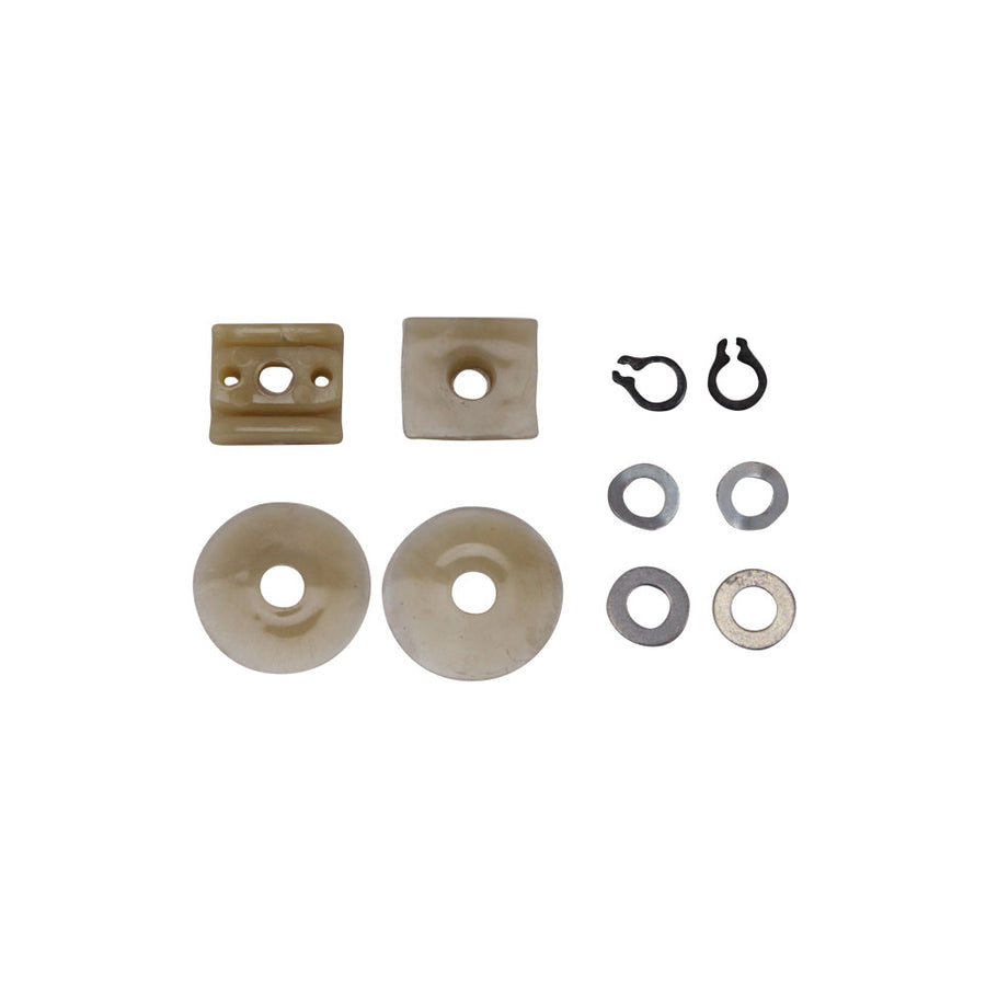 El kit consta de bloques de plástico, anillos, resortes, etc. para montar la ventana lateral convertible en el marco de la ventana (1 kit/ventana)
