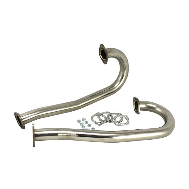 Tubos en J de 38 mm con bridas, acero inoxidable
