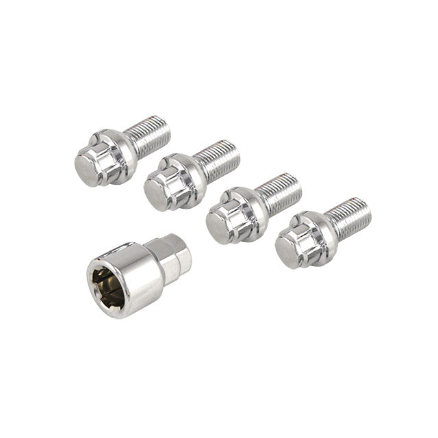 Cerraduras de perno de rueda, antirrobo, 4 lengüetas, 14 x 1,5, 4 piezas