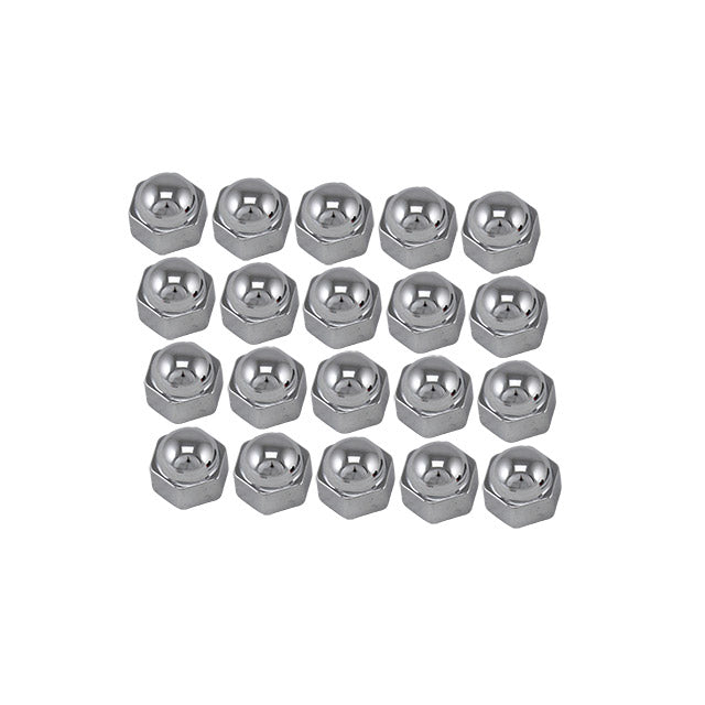 Tapas de perno cromadas, Ø 19 mm, 20 piezas
