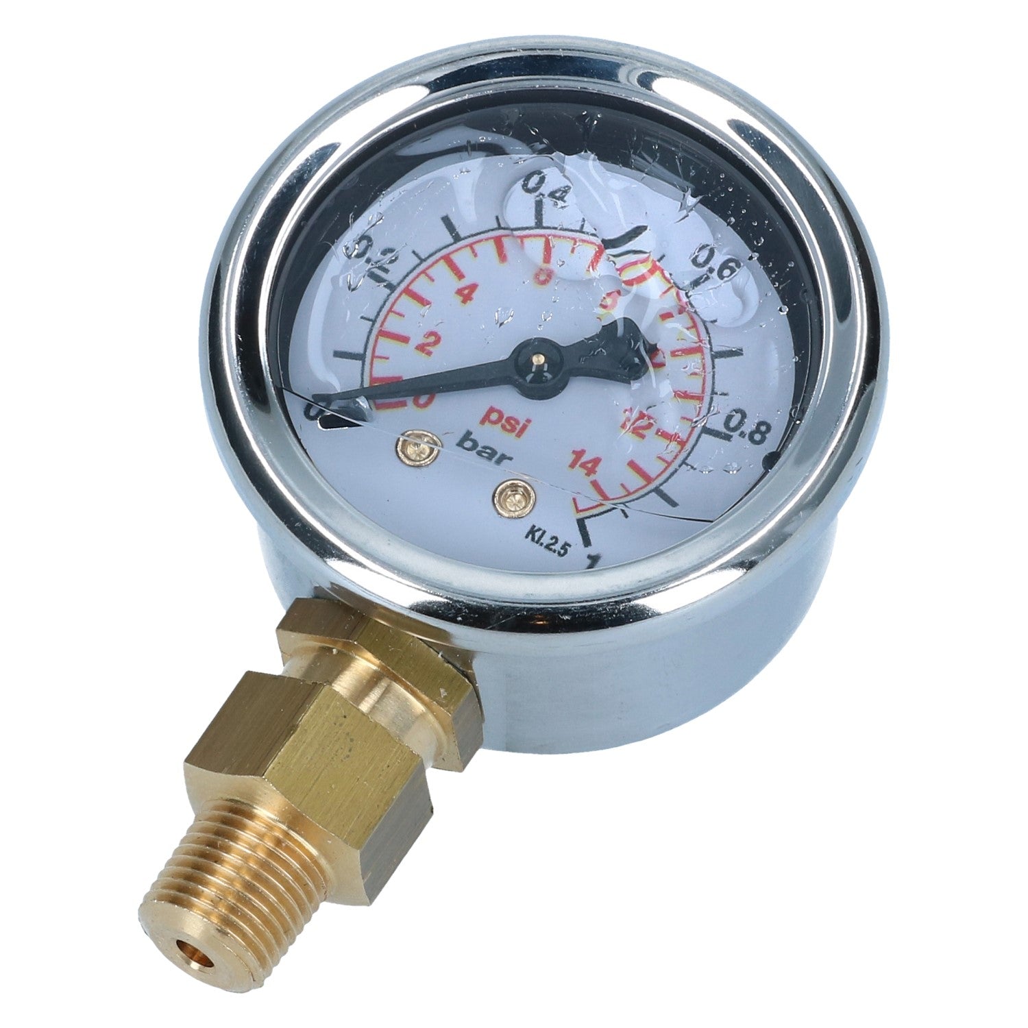 Manómetro/manómetro de presión de combustible 0-1bar (0-14psi) 'Filter King'
