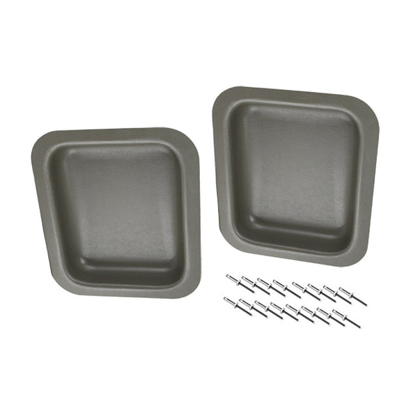 Caja de puerta delantera, gris, par