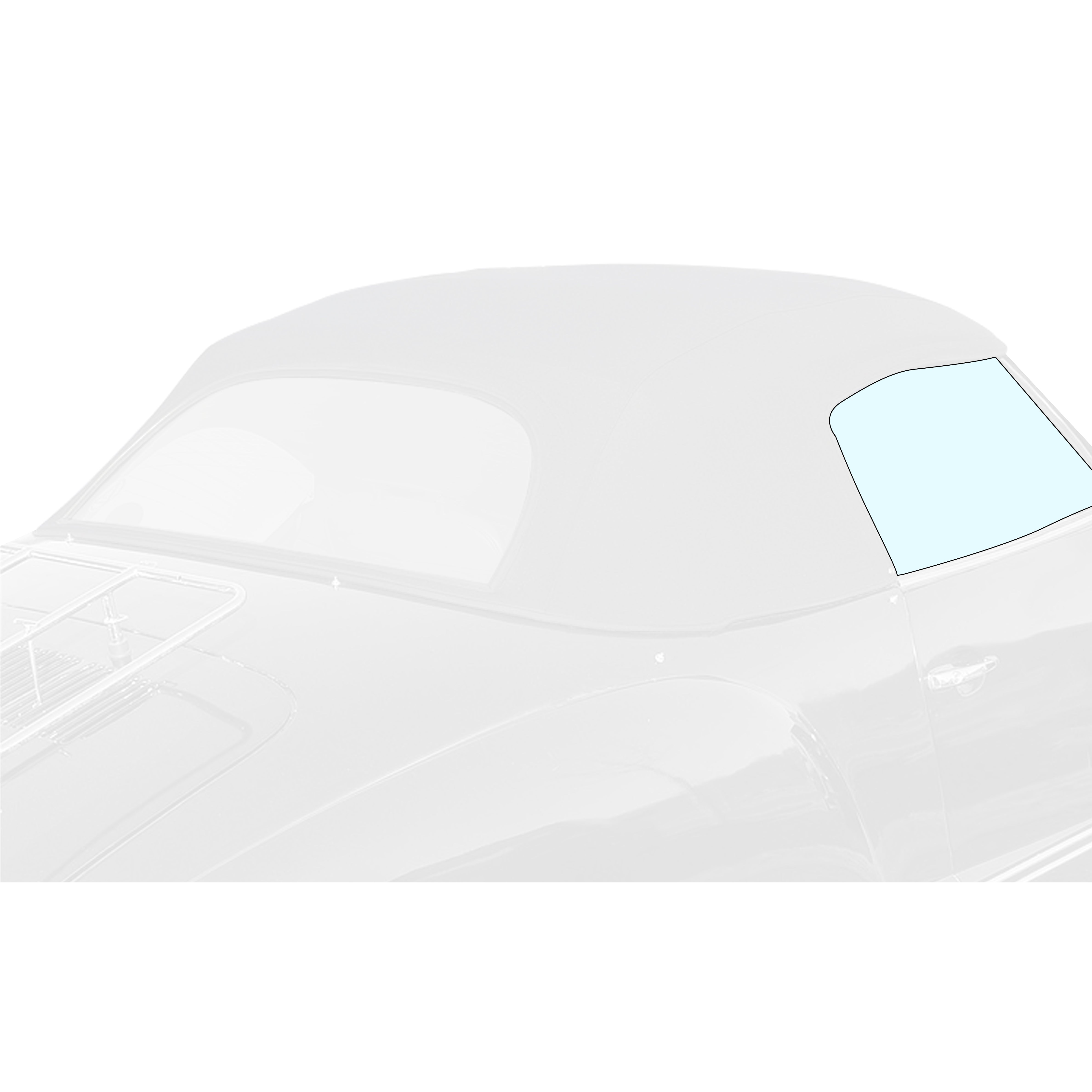 Door window right - convertible