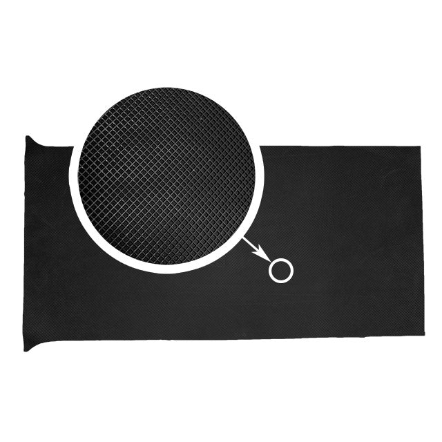 Alfombrilla de goma delantera negra entre los asientos delanteros (pasable) (negra)