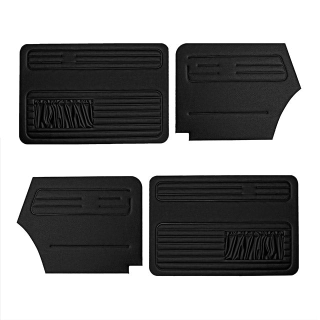Juego de paneles de puerta convertible, negro