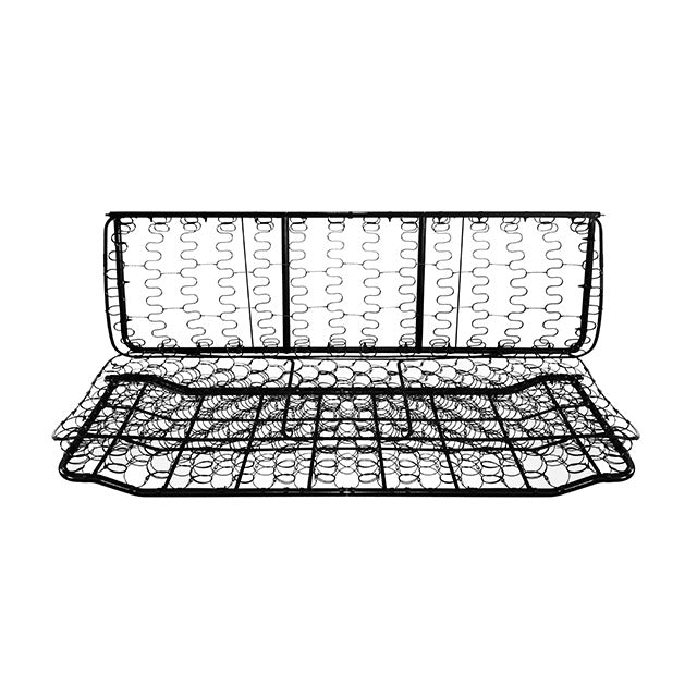 Estructura del asiento delantero, parte inferior y trasera.
