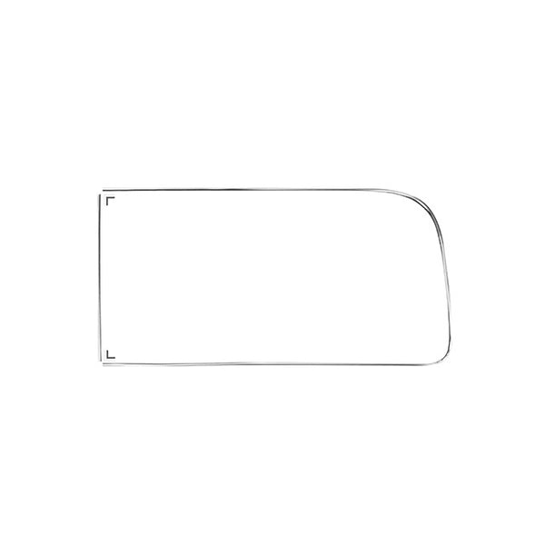 Moldura de ventana para ventana trasera izquierda con aleta de ventilación 'Deluxe' (adorno de aluminio)