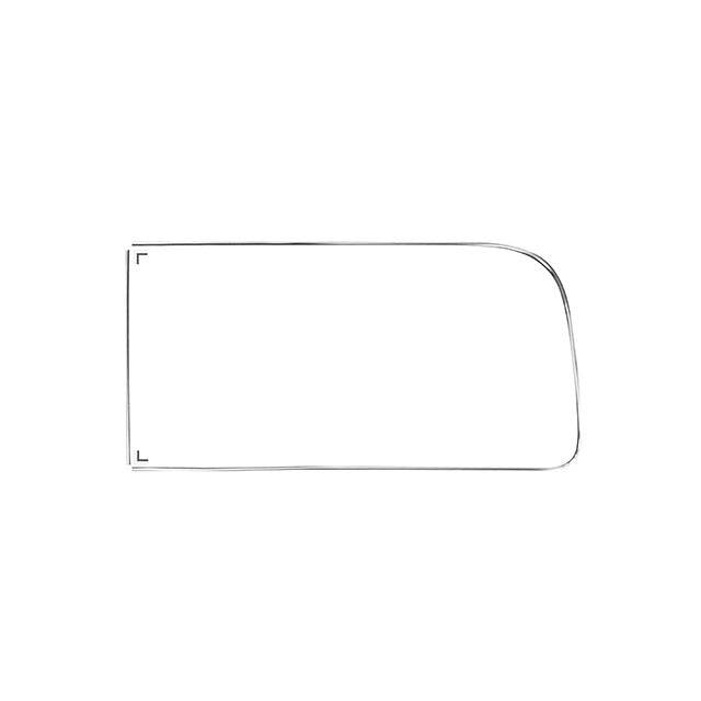 Moldura de ventana para ventana trasera izquierda con aleta de ventilación 'Deluxe' (adorno de aluminio)