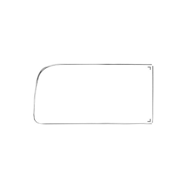 Moldura para ventanilla trasera derecha con aleta de ventilación 'Deluxe' (adorno de aluminio)