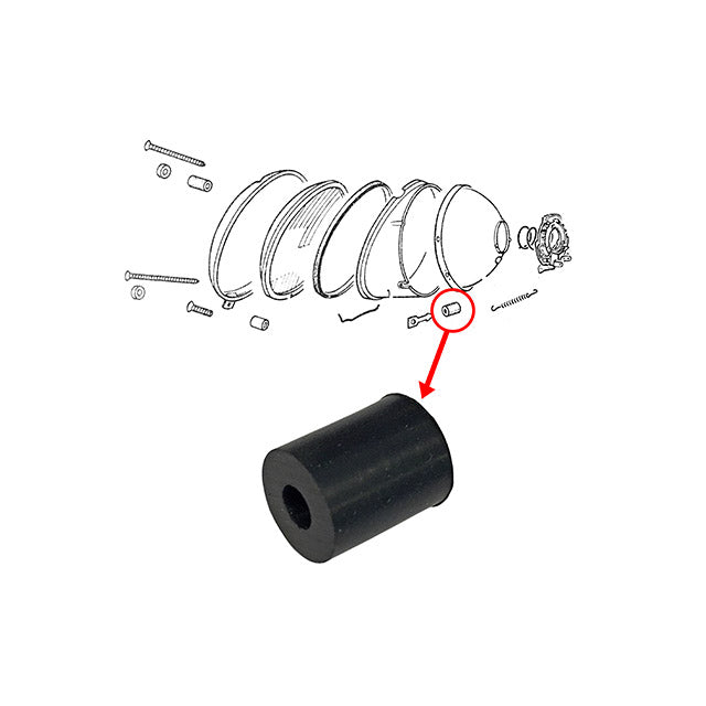 Goma para tornillo de ajuste de faros