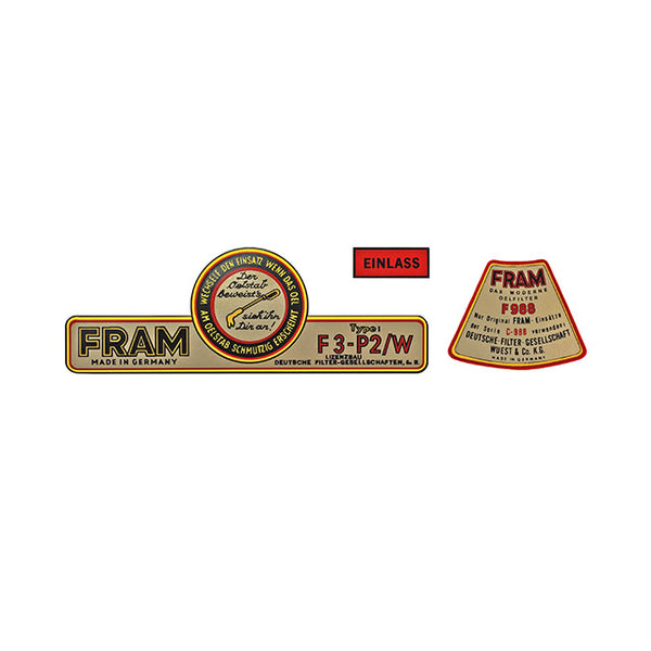 Kit de pegatinas para kit de filtro de aceite FRAM