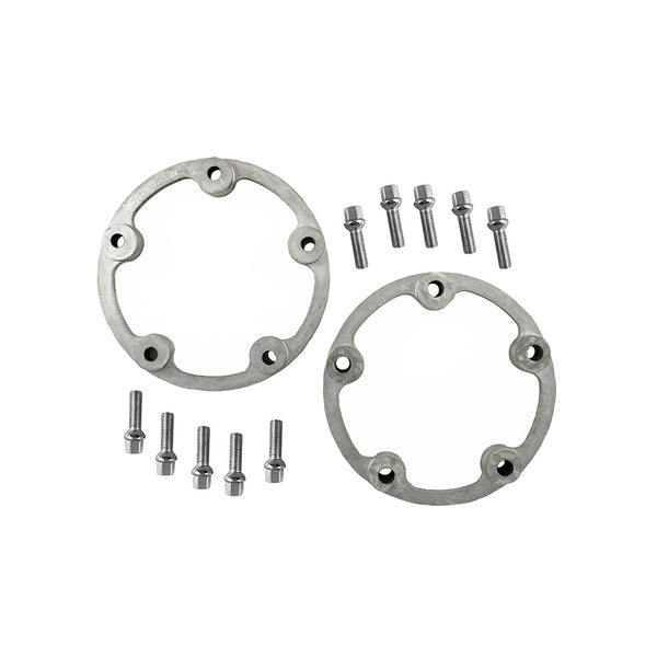 Separadores de rueda de 5 orejetas, 1 pulgada (25,4 mm) de ancho, el par, completos con pernos de 38 mm, Ø 12 mm. Para ruedas de acero.