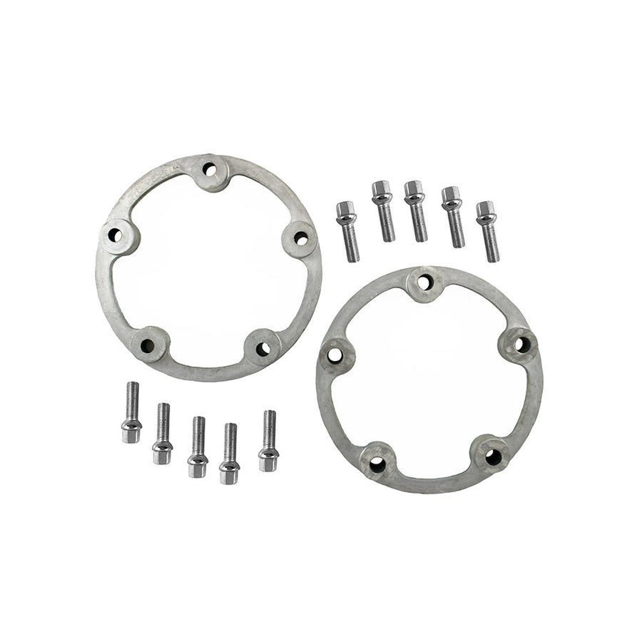 Separadores de rueda de 5 orejetas, 1 pulgada (25,4 mm) de ancho, el par, completos con pernos de 38 mm, Ø 12 mm. Para ruedas de acero.