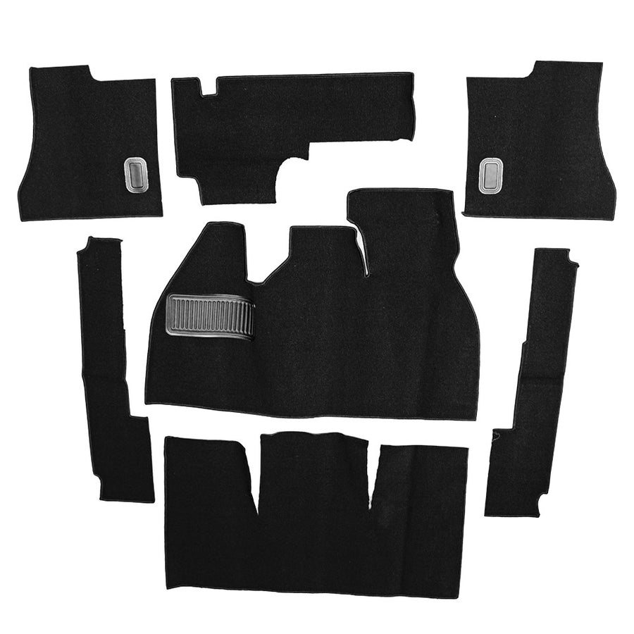 Juego de alfombras Escarabajo negro