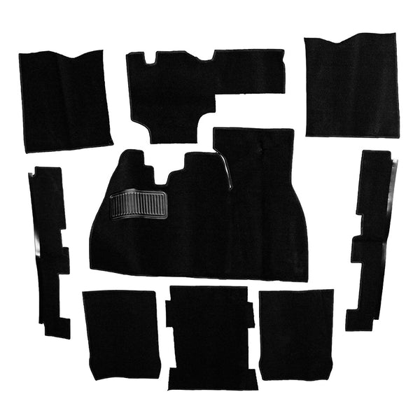 Juego de alfombras Escarabajo negro