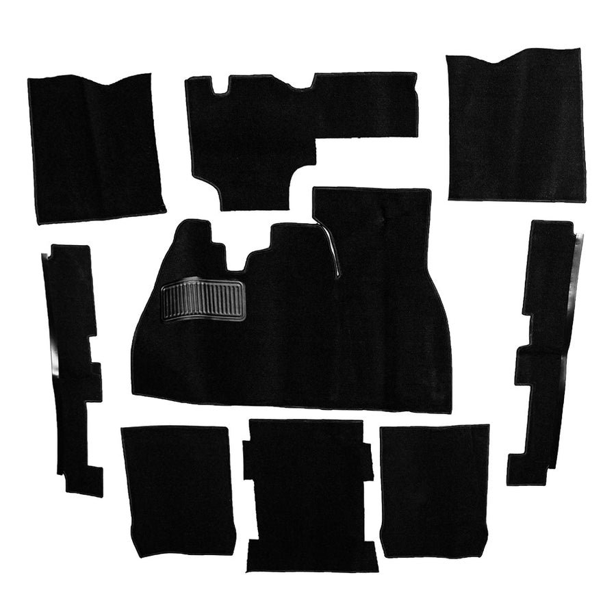 Juego de alfombras Escarabajo negro