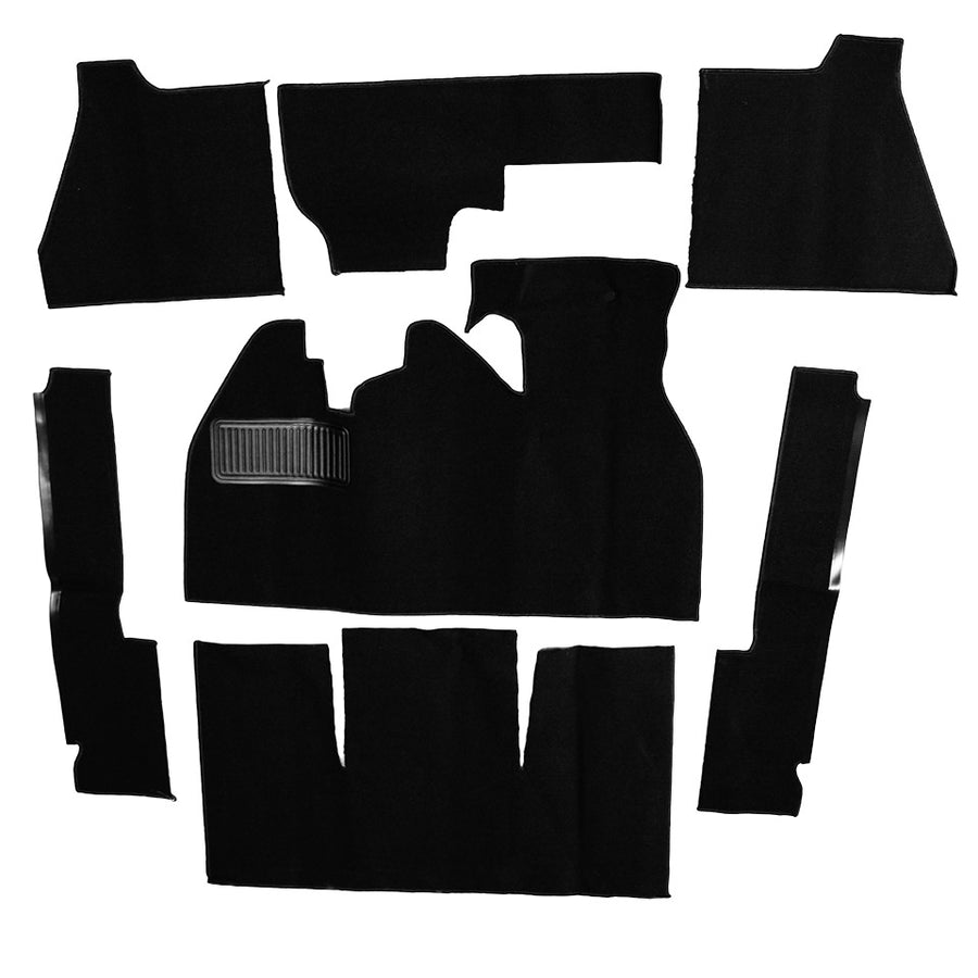 Juego de alfombras Escarabajo negro