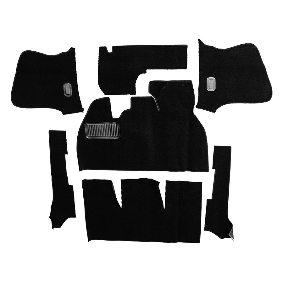 Kit de alfombras Escarabajo descapotable, negro