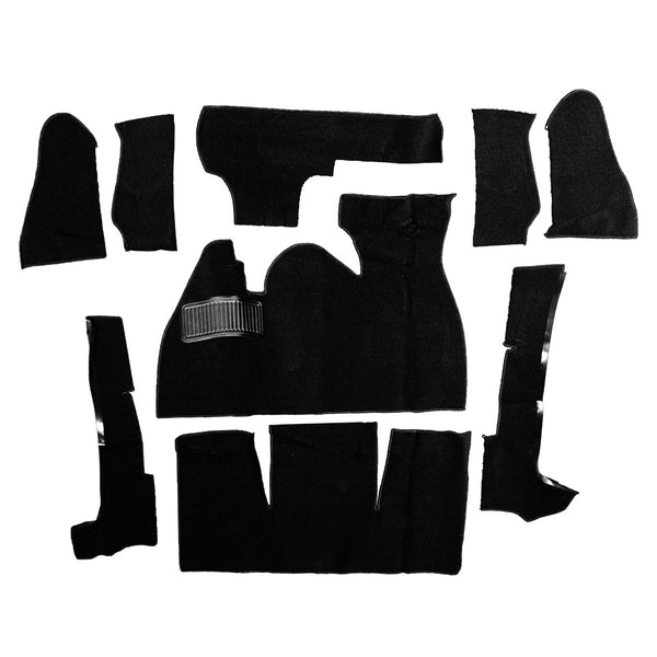 Kit de alfombras Escarabajo descapotable, negro