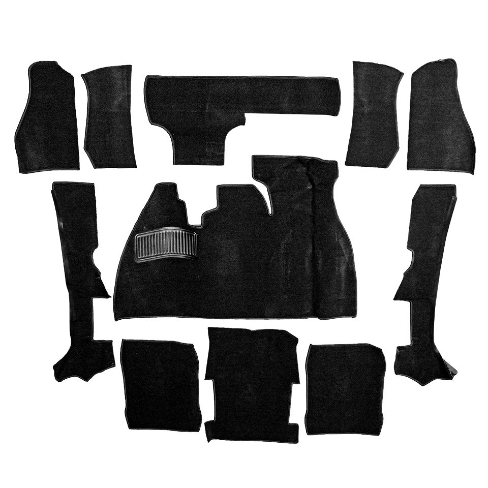 Kit de alfombras Escarabajo descapotable, negro