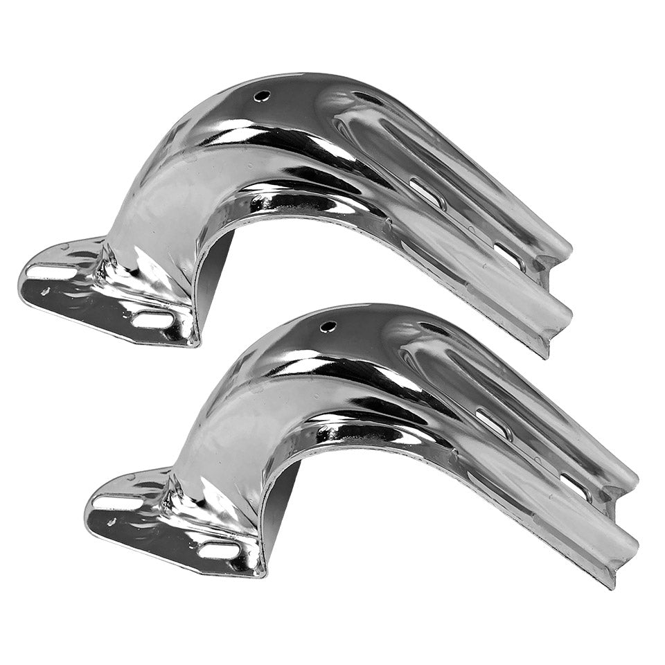 Soportes de bisagra para tapa del motor, cromados