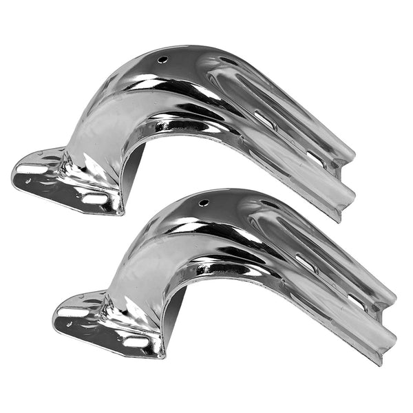 Soportes de bisagra para tapa del motor, cromados