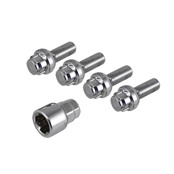 Cerrojos de rueda, antirrobo, 5 lengüetas, 12 x 1,5, 4 piezas