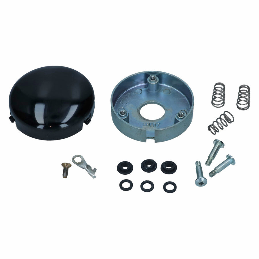 Kit montaje aro claxon + pulsador (negro)