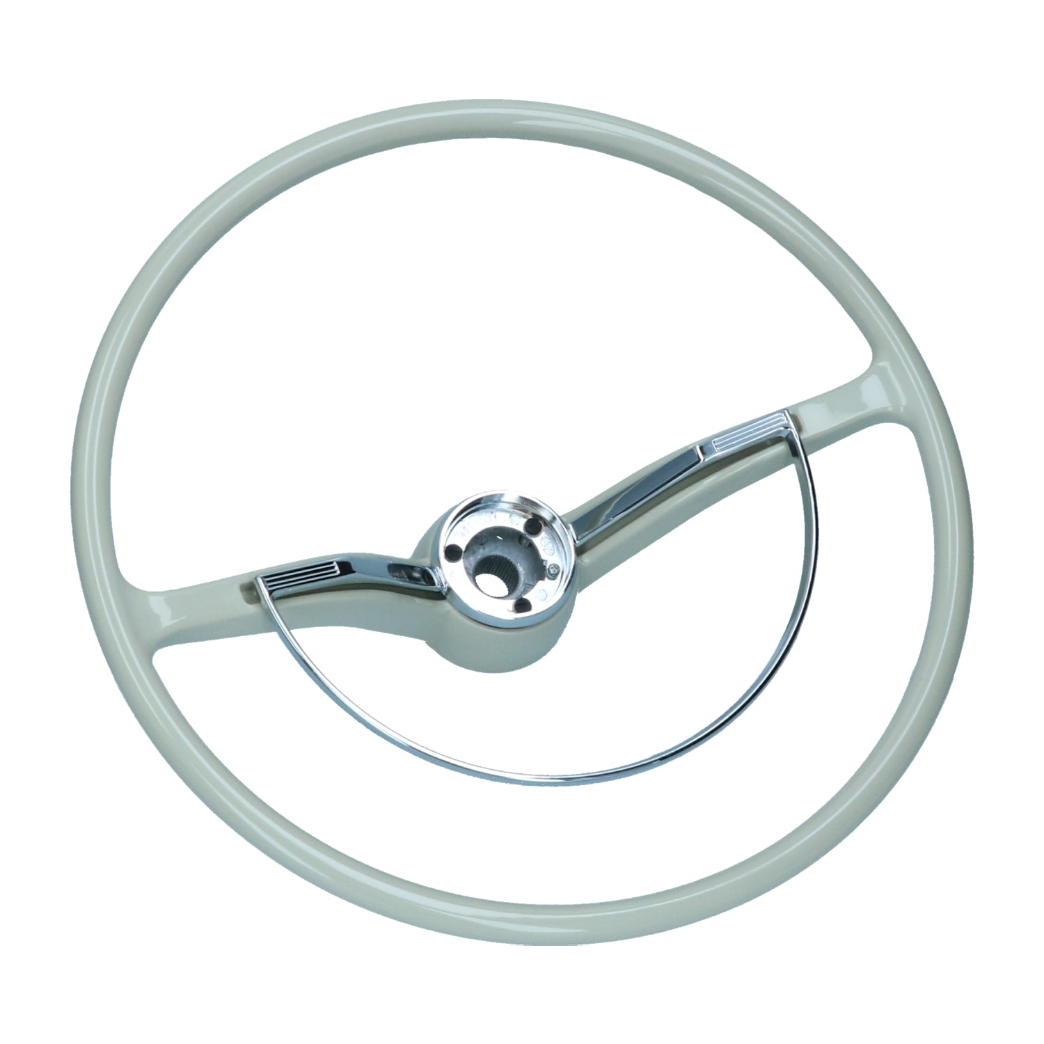 Volante con aro de bocina, beige plateado